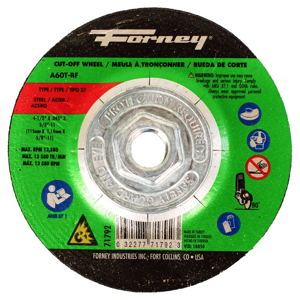 71792 Cut-Off Wheel, Metal, Type 2